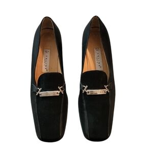 Celine Vintage Black Leather Loafers